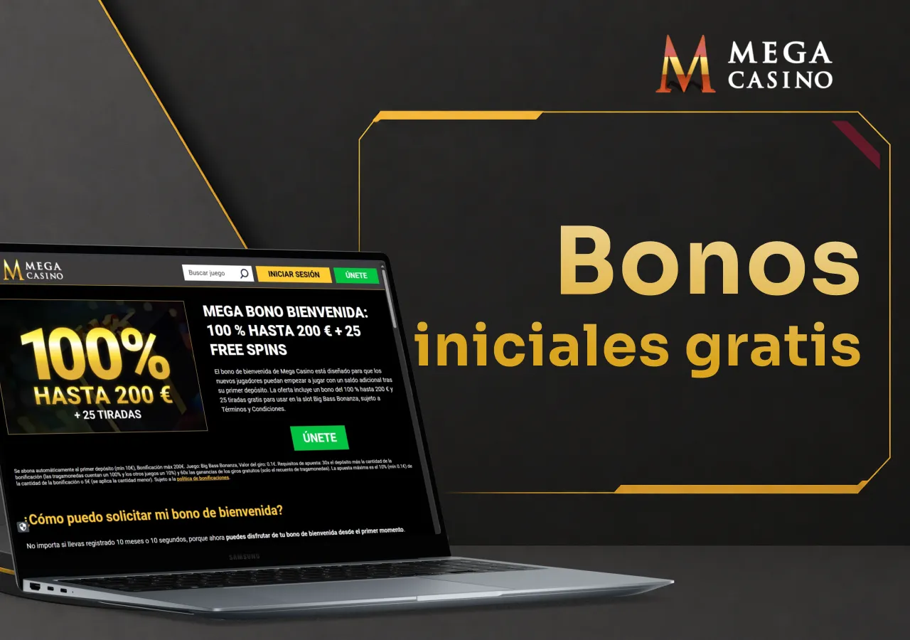 Portátil con un bono sin depósito que requiere un depósito mínimo para obtener ventajas adicionales.